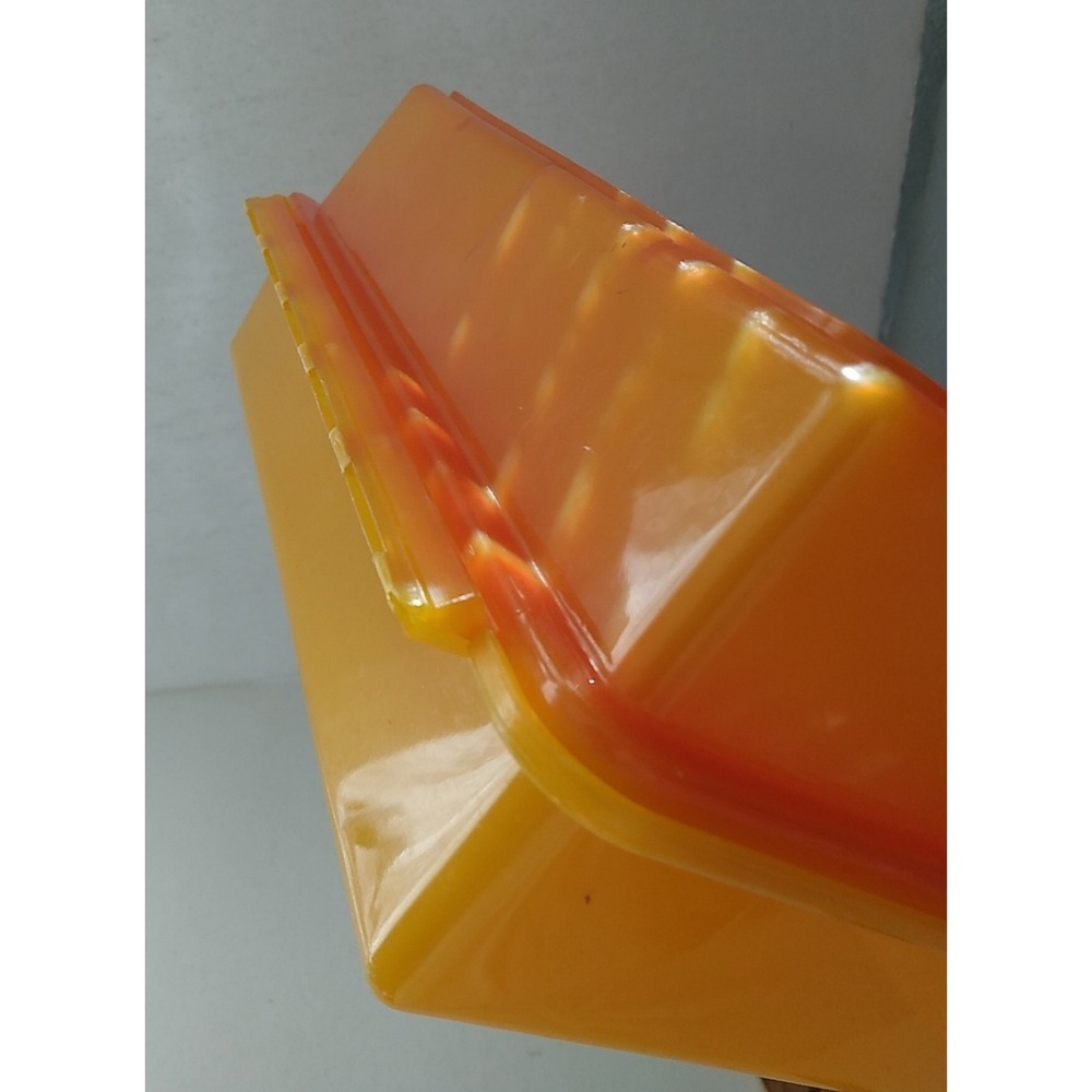 Vintage IBM Plastic Box Computer Storage Orange Rare - Picture 9 of 15